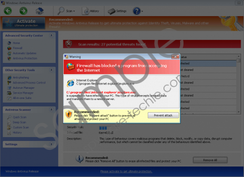 Windows Antivirus Release Removal Guide