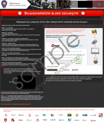 Bllgisayarinizin Bloke Edilmistir Removal Guide