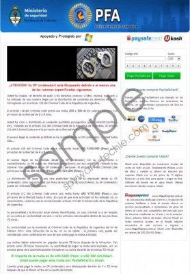 Policía Federal Argentina Virus Removal Guide
