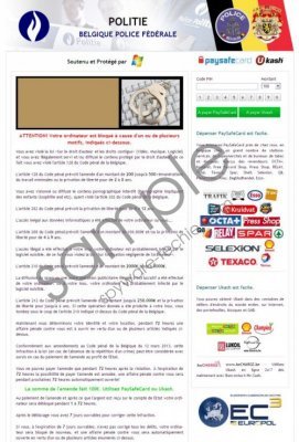 POLITIE Belgique Police Fédérale Virus Removal Guide