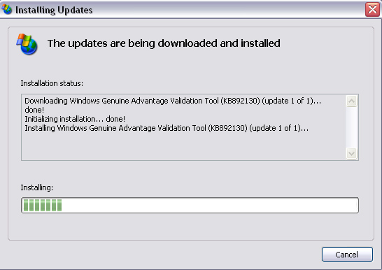 Windows Update Downloading Installing