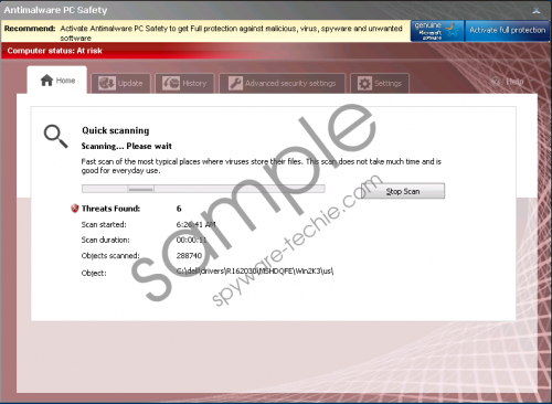 Antimalware PC Safety removal